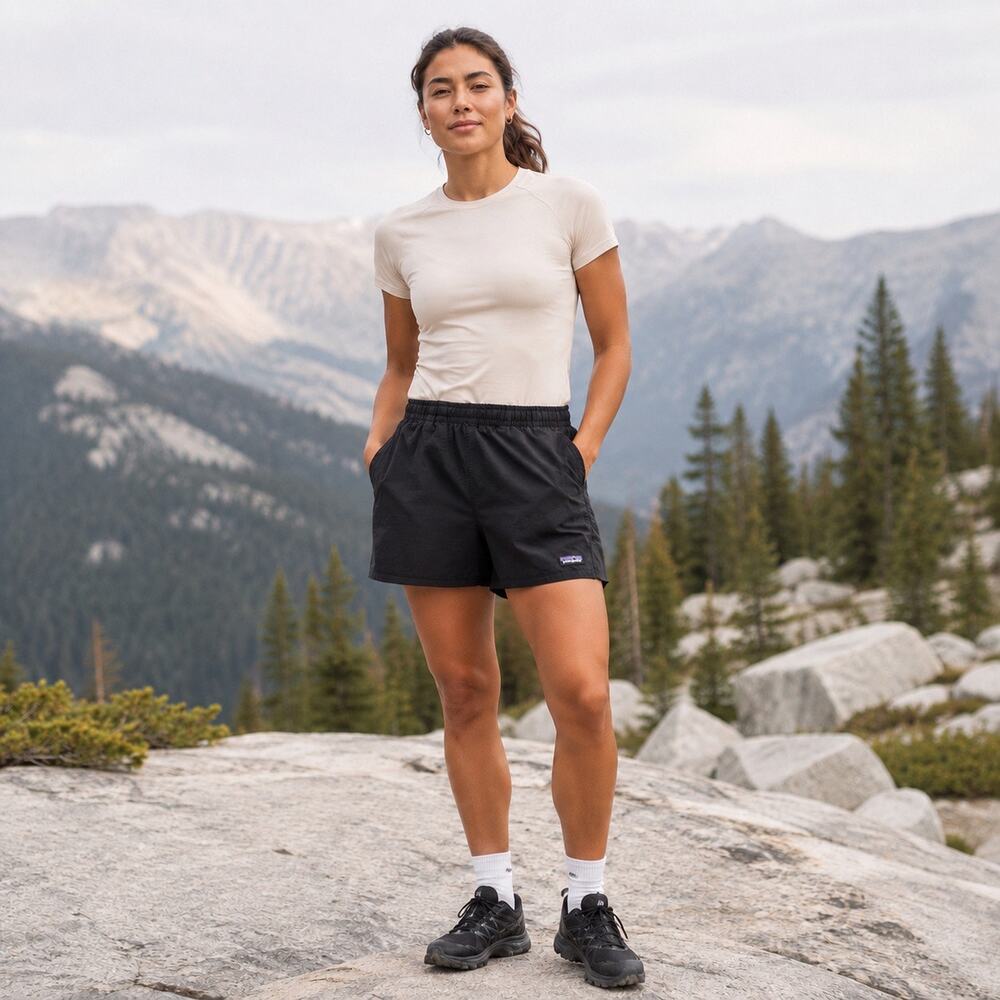 Gorpcore Patagonia Women’s Baggies 5” NetPlus Black Shorts Athleisure XS